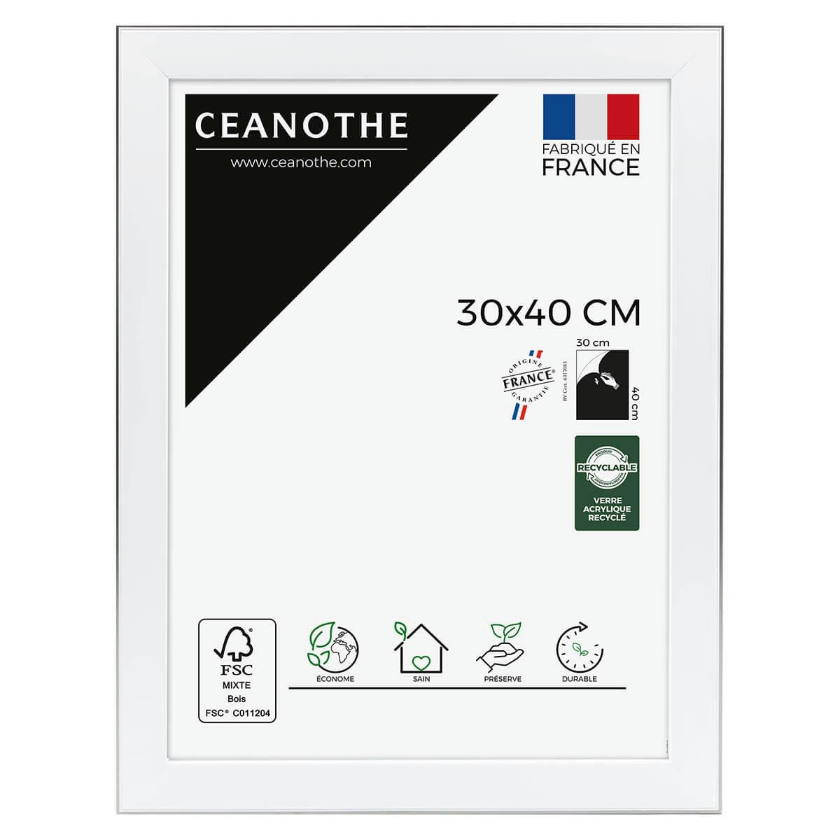 NEWTON - Cadre photo Newton acier 30x40 cm résine recyclée