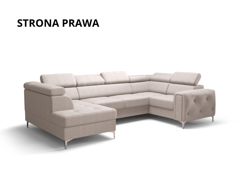 Narożnik orion max ii z funkcją spania 165x350x185cm Tkanina
