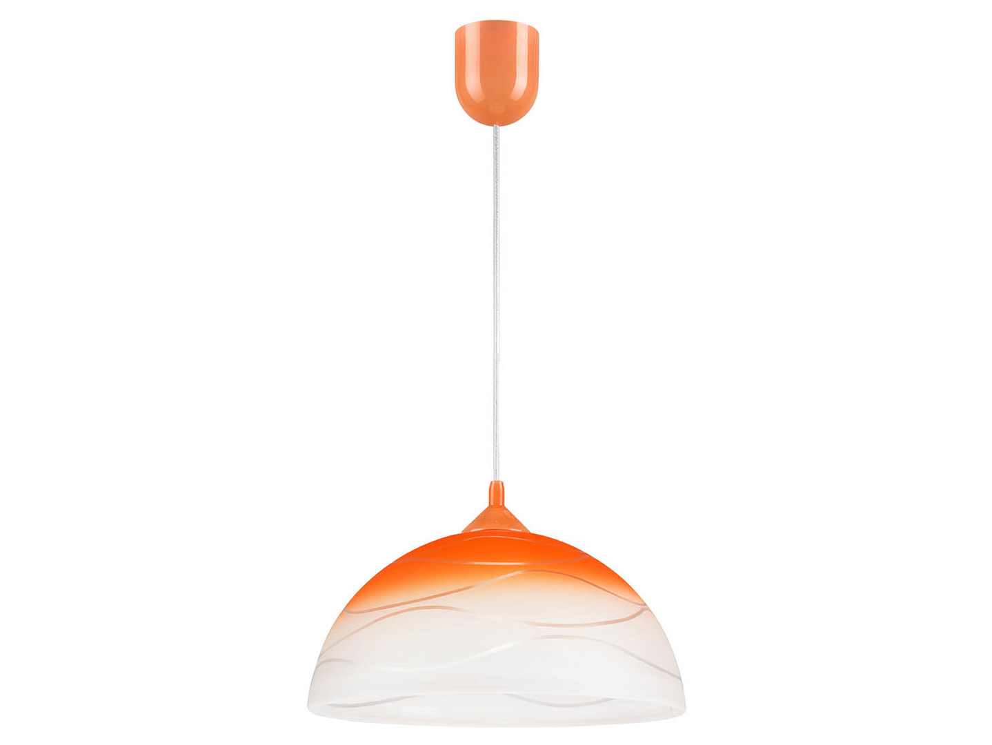 Lampa wisząca Sfera szklana pomarańczowa