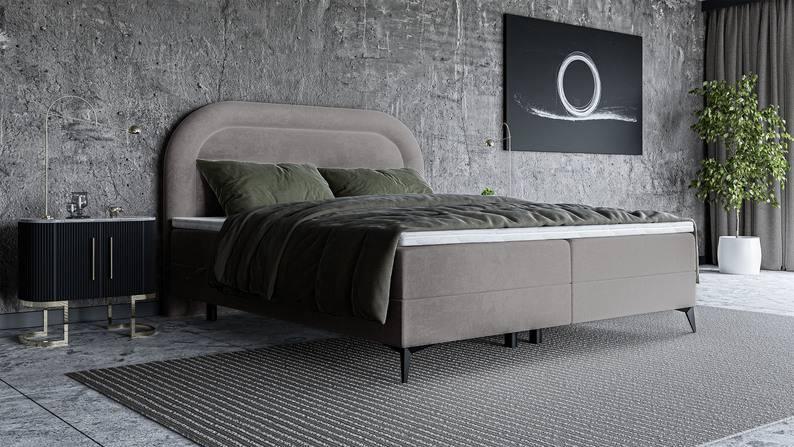 Boxspring Lorena velvet inclusief topper 160 x 200 cm
