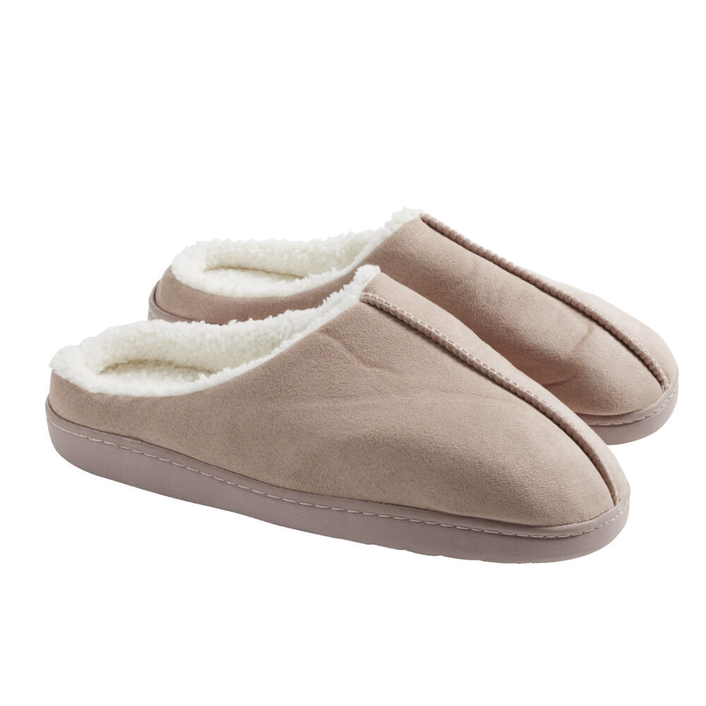 Chaussons mules unisexe gris fourrées T36 à T45