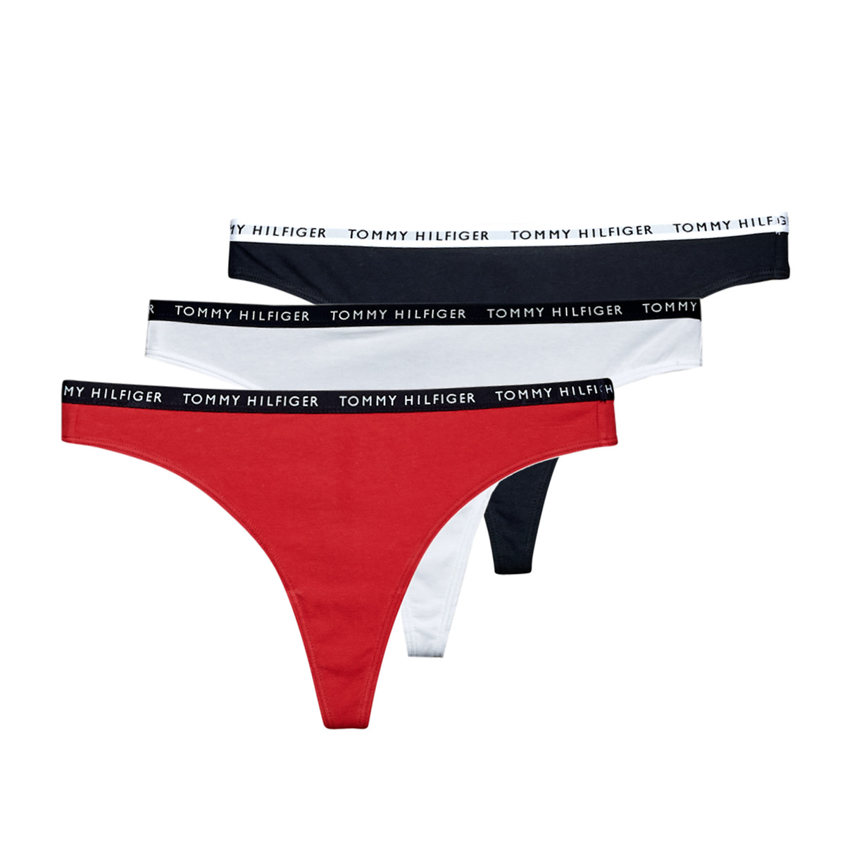 Tommy Hilfiger - THONG X3 - Black / White / Red