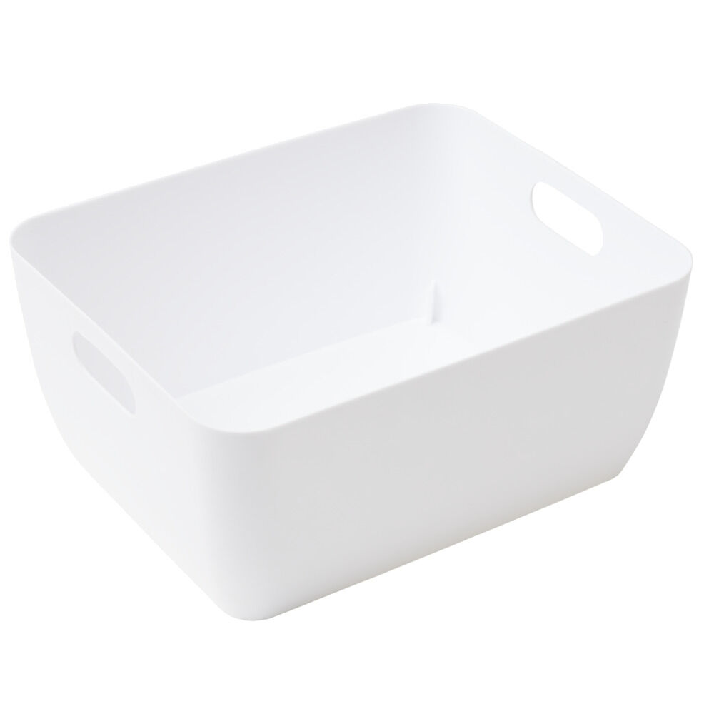 Panière de rangement en plastique 19,5x15,5xH9cm (3 modèles)