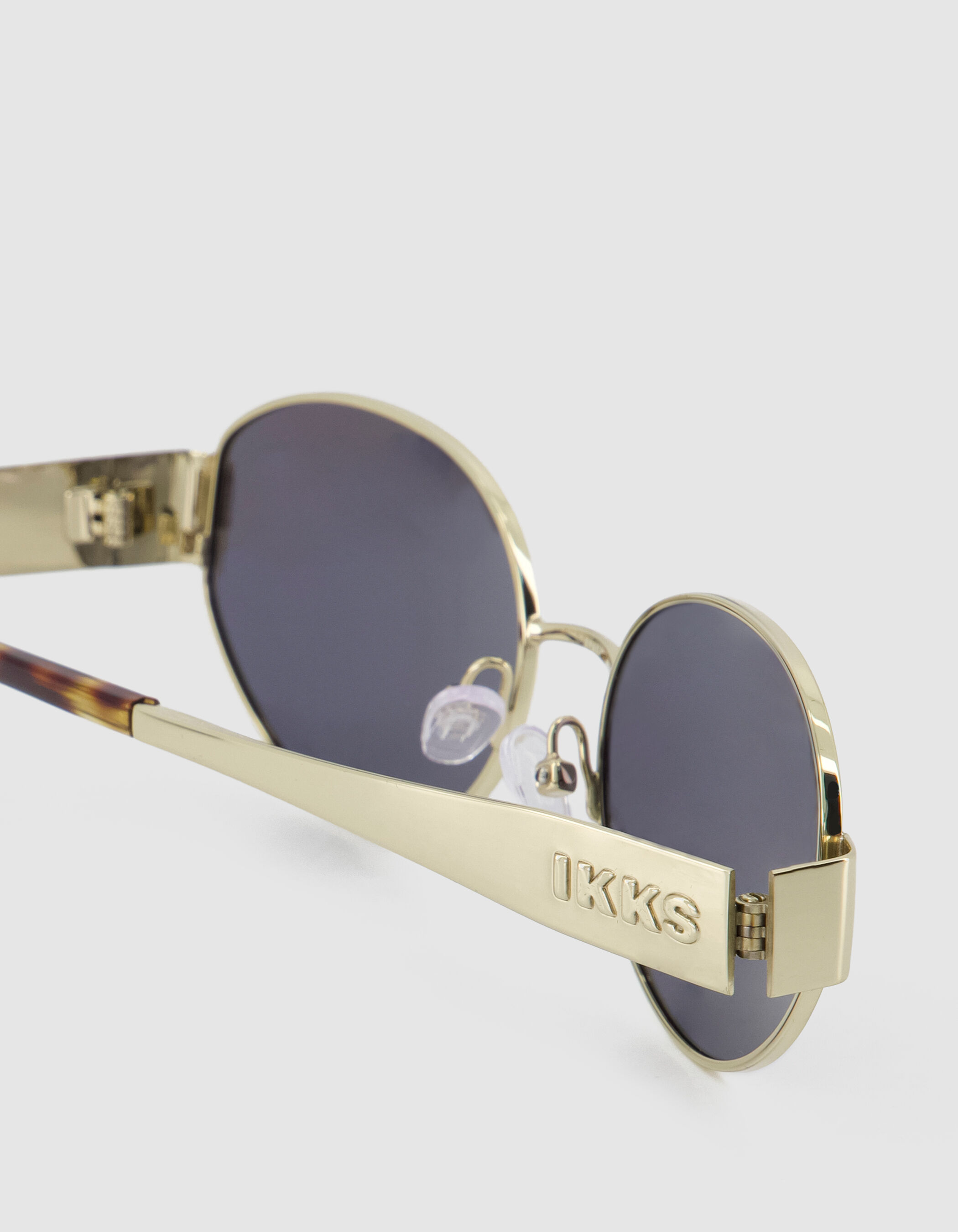 Lunettes solaires Dean ovale métal gris Femme