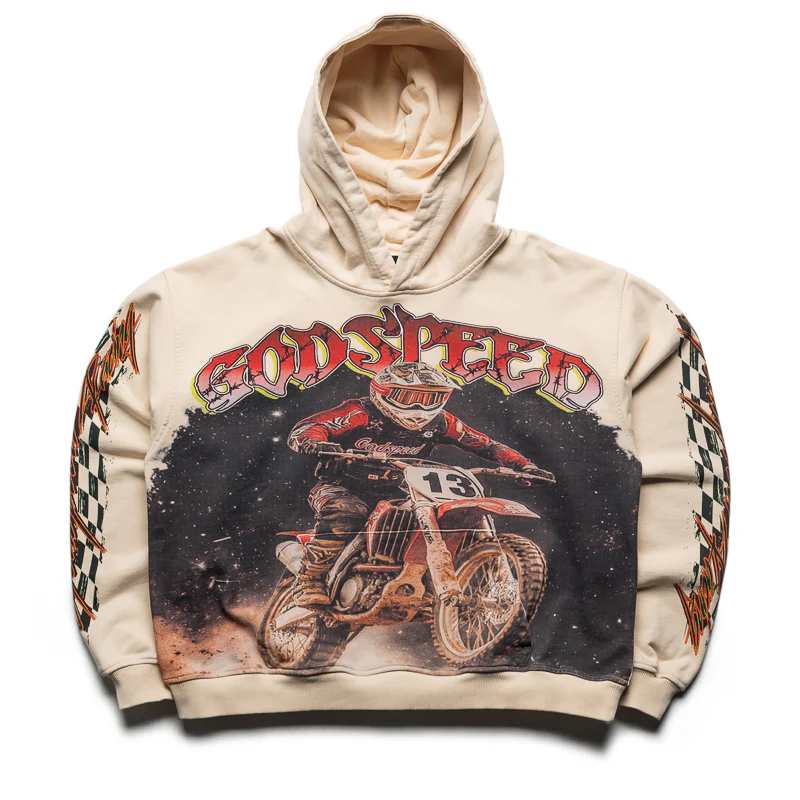 Godspeed New York Motocross Hoodie - Bone