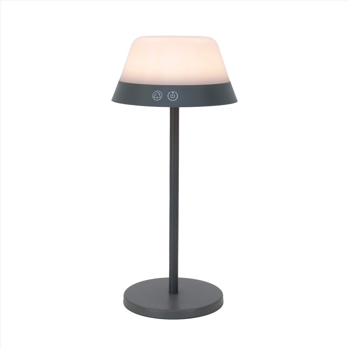 EGLO tafellamp Meggiano - draadloos - 32 cm - grijs/wit