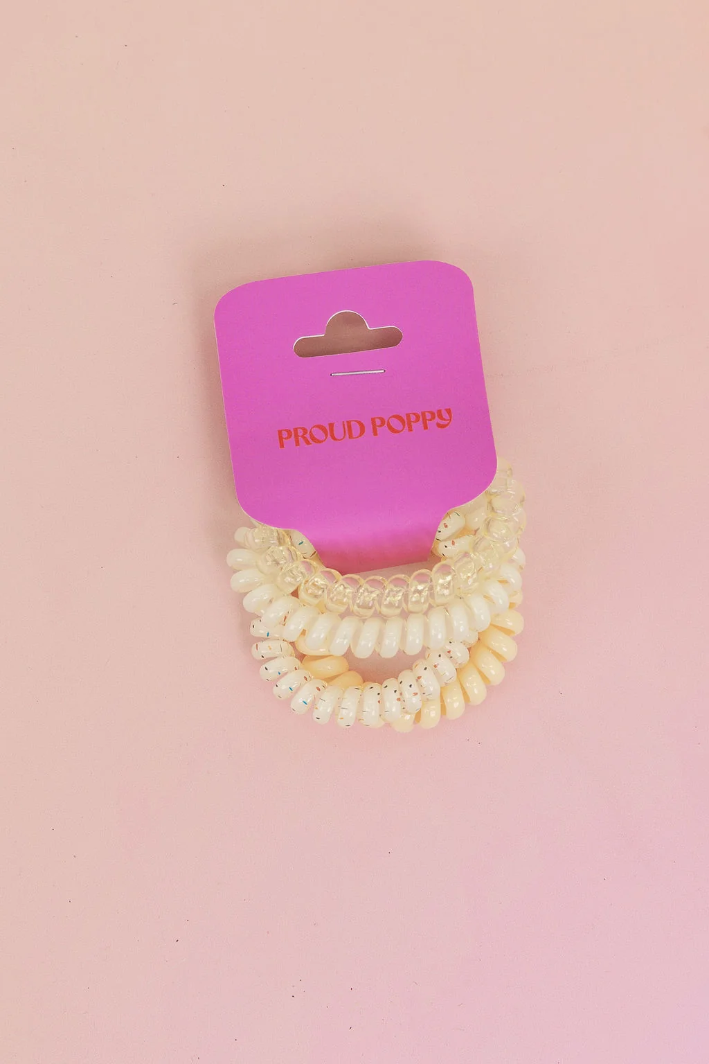 Yellow Coil Hair Ties – 4 Pack