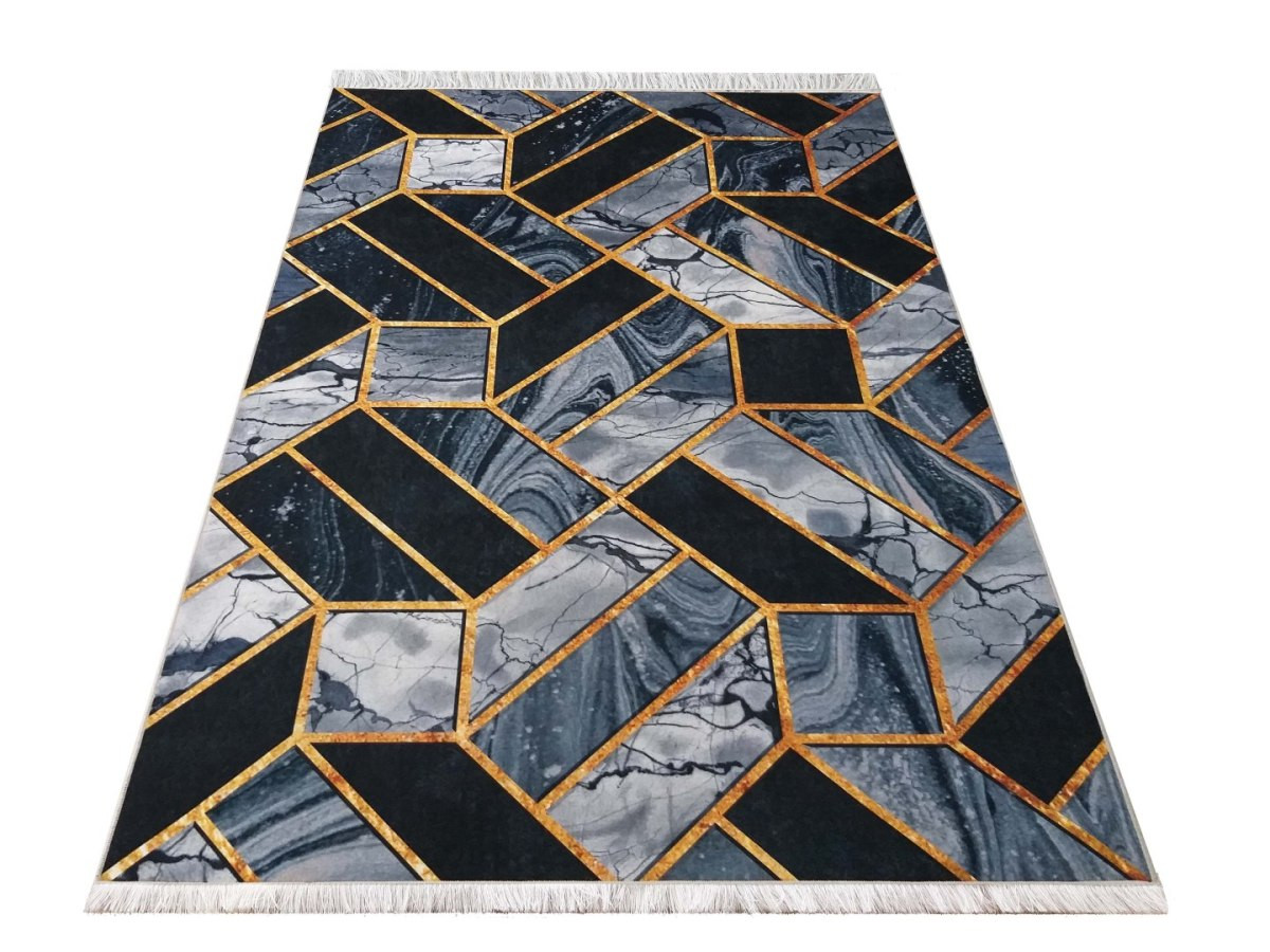 Dywan BLACK and GOLD 04 160 x 220 cm czarny