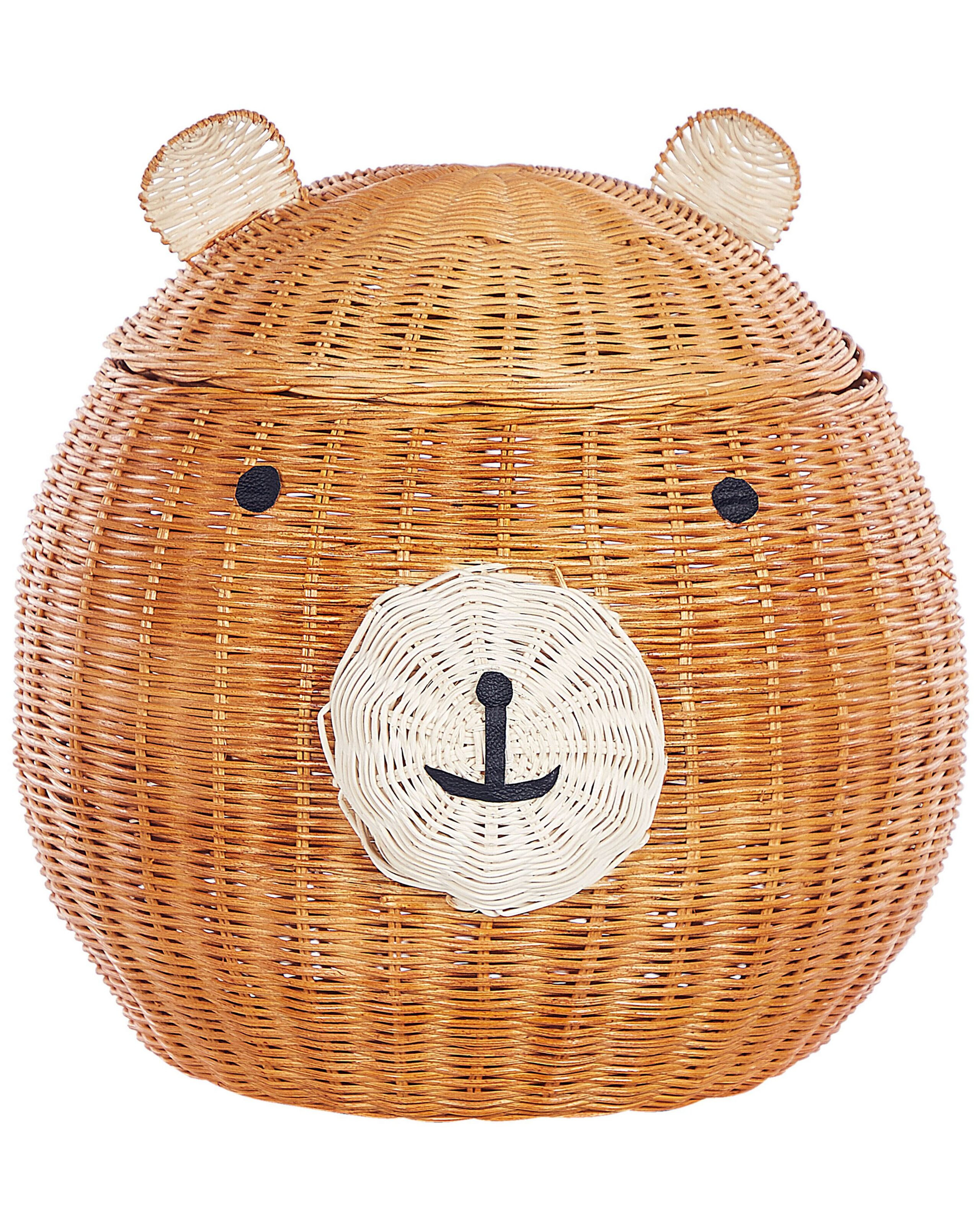Kosz miś pleciony naturalny rattanowy
