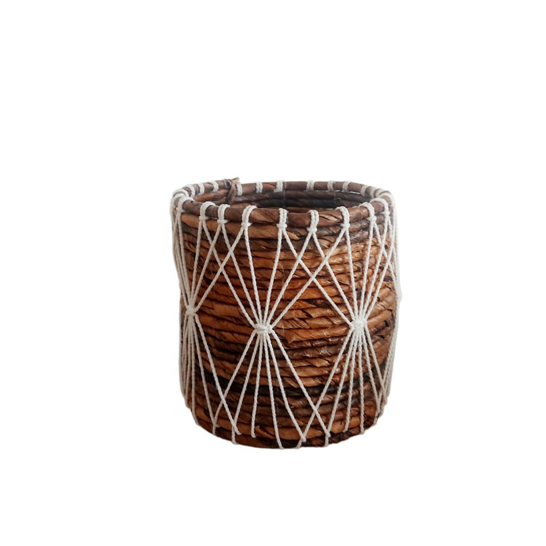 MARCY - Panier en feuilles de bananier, marron 16x15 cm
