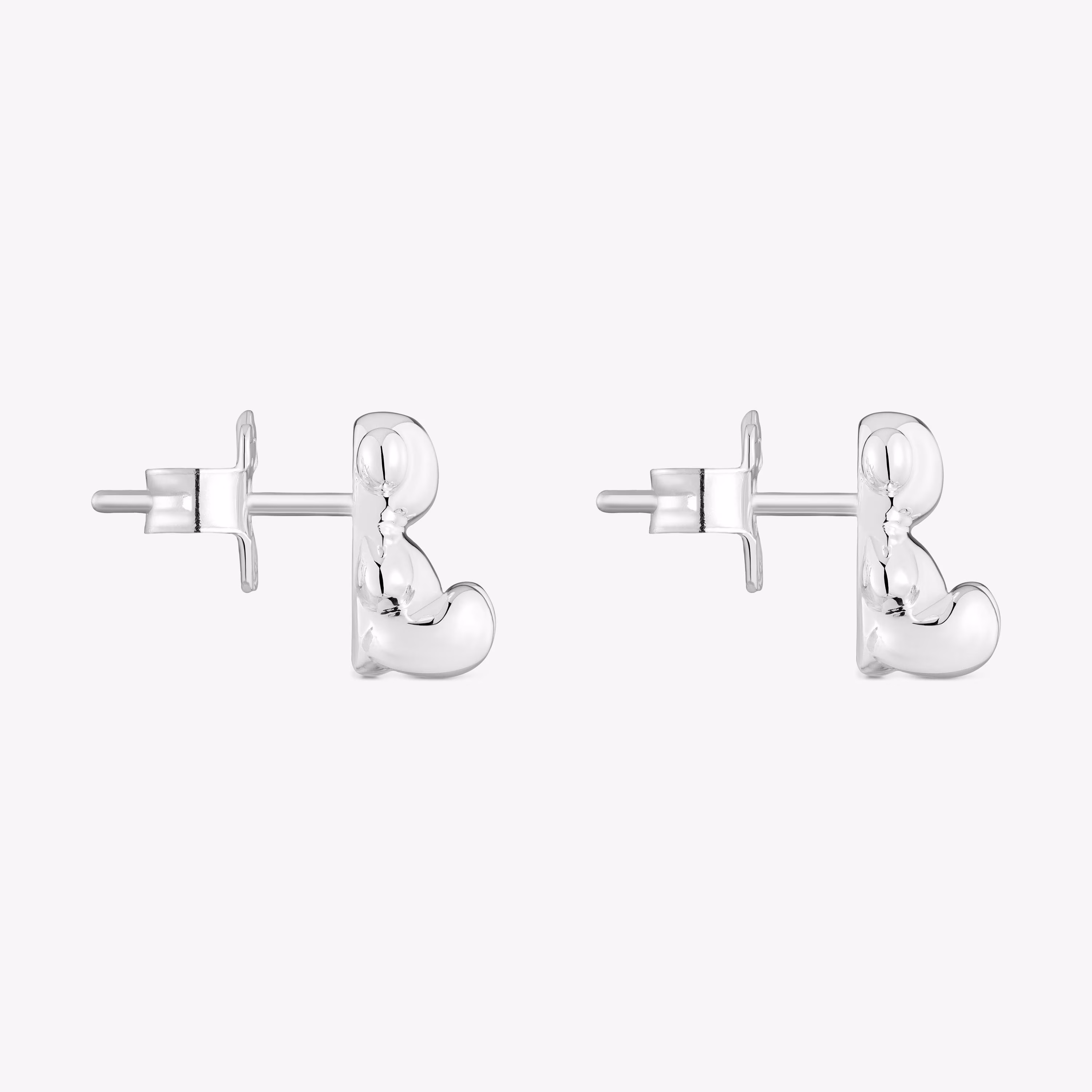 Pendientes oso de plata 10 mm Bold Bear