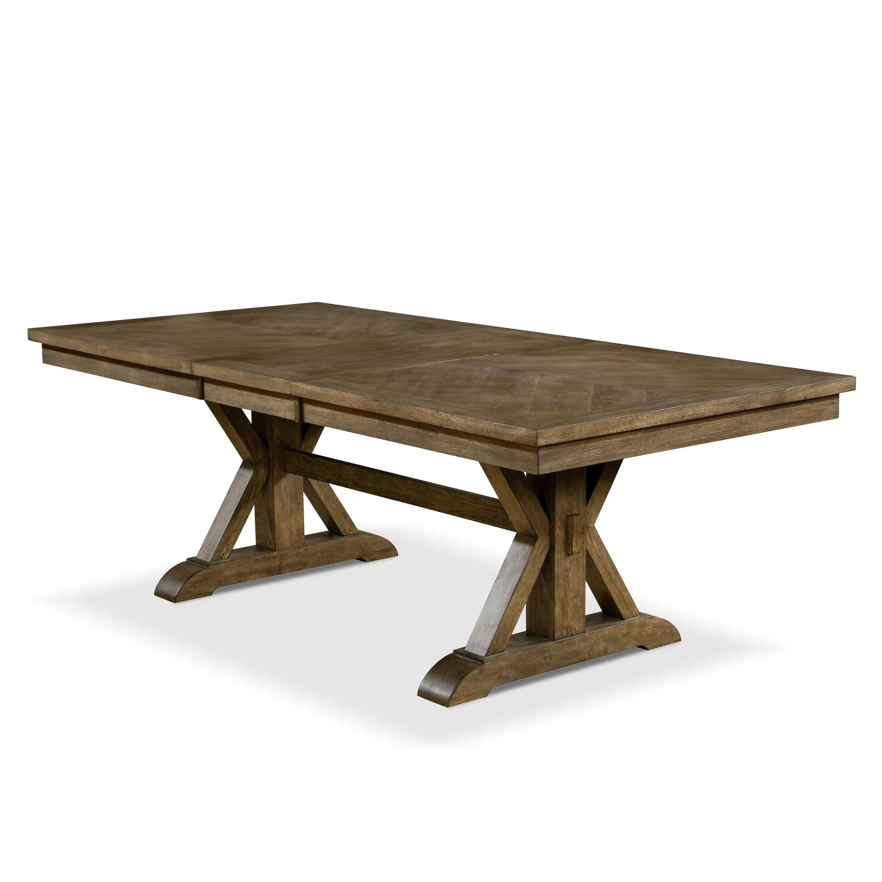 Furniture of America Dice Rustic Oak 90-inch Expandable Dining Table