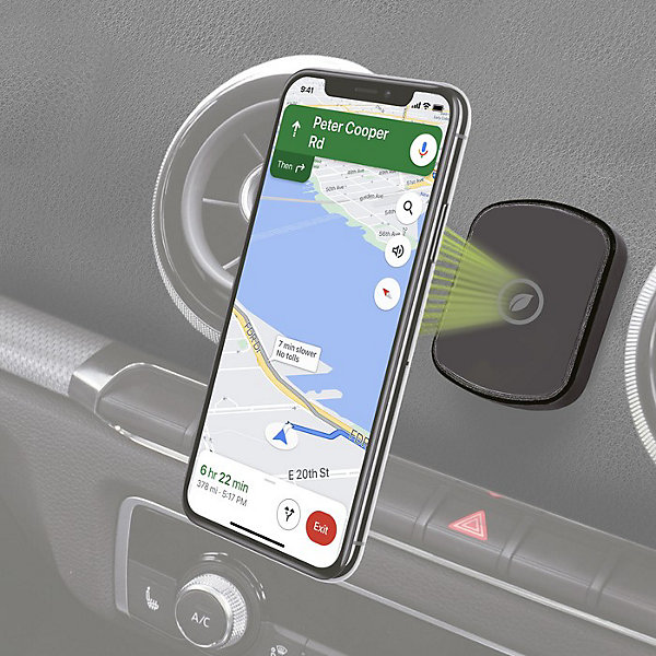 Muvit Support Voiture Universel Magnétique avec Deux Plaques Adhésives Noir