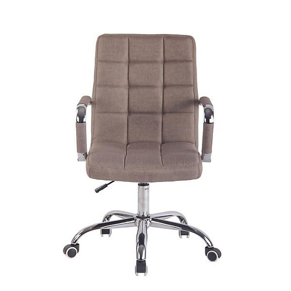 Fauteuil de bureau CLP Deli tissu taupe réglable 45-55 cm