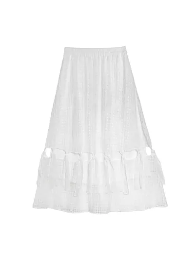 Tie - detail Checked Skirt - 26SDK057C