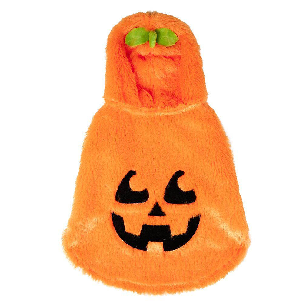 Déguisement chien Halloween pull capuche citrouille orange S/M
