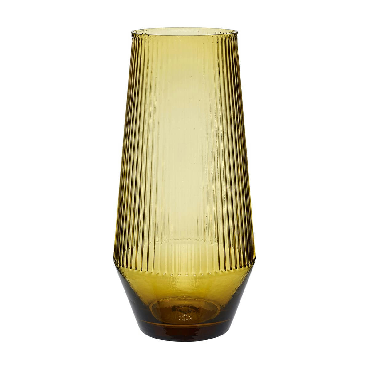 RIPPLE - Vase en verre ambre H26