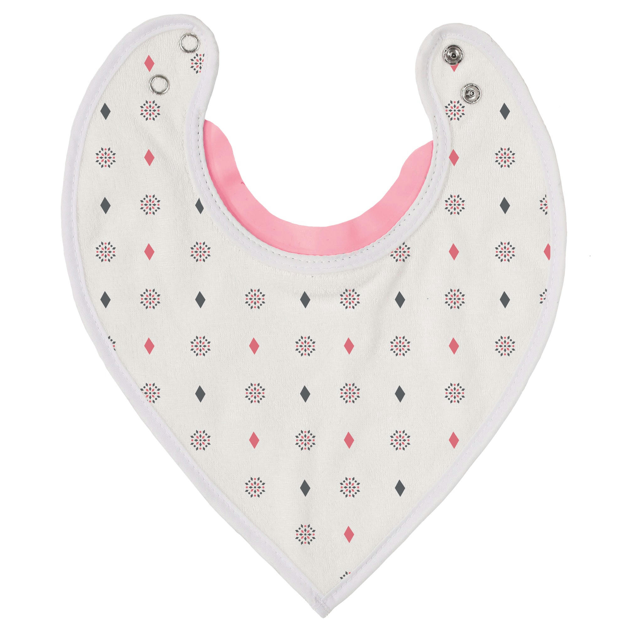 - Bavoir bébé forme bandana bébé  Gris