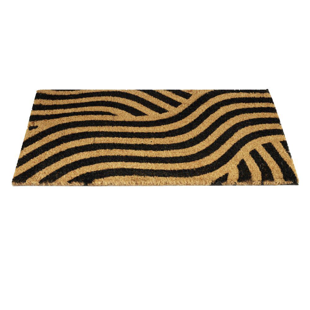 Paillasson coco rectangulaire vague 40x60cm