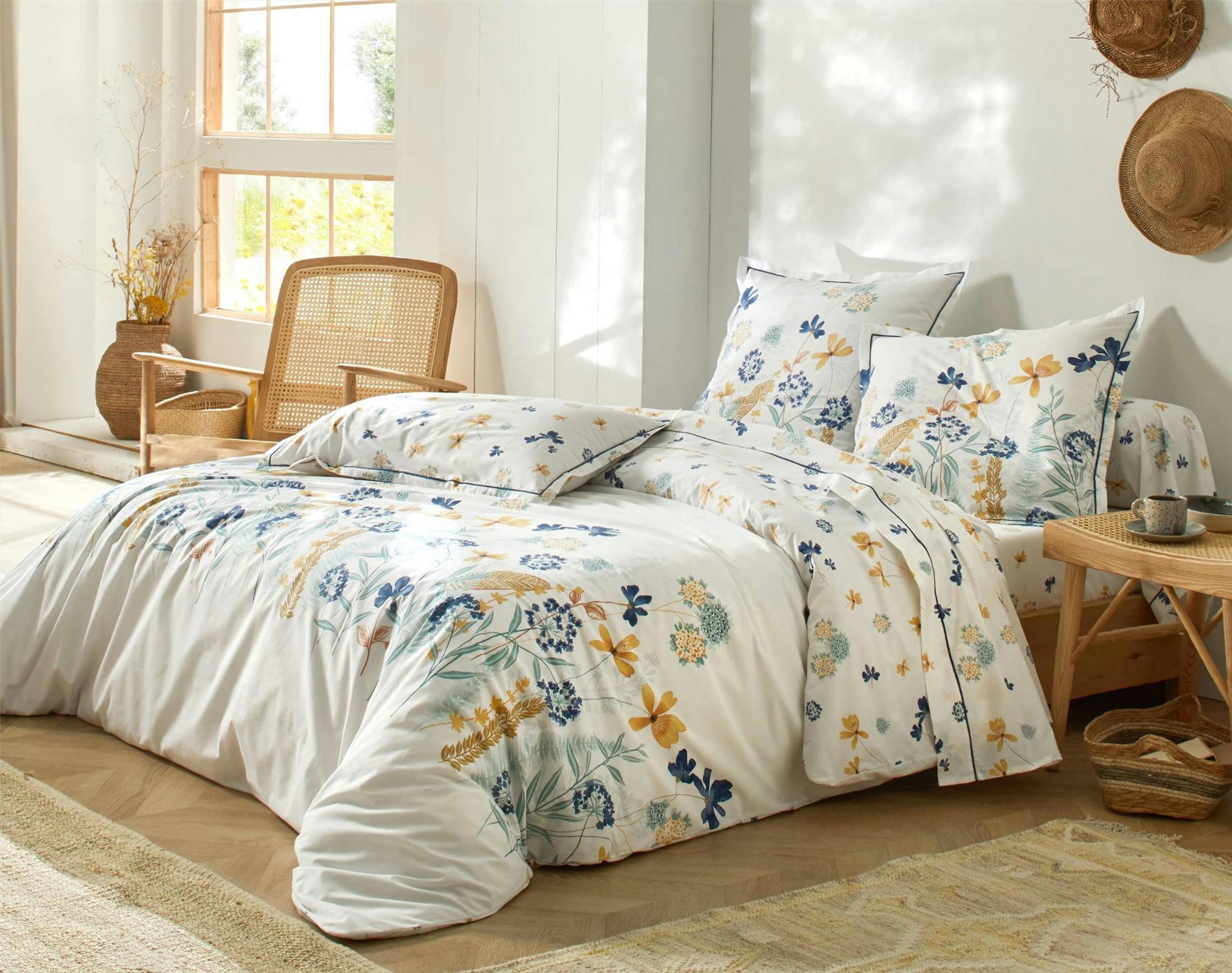 FOLIE - Housse de couette 260x240 blanc en coton