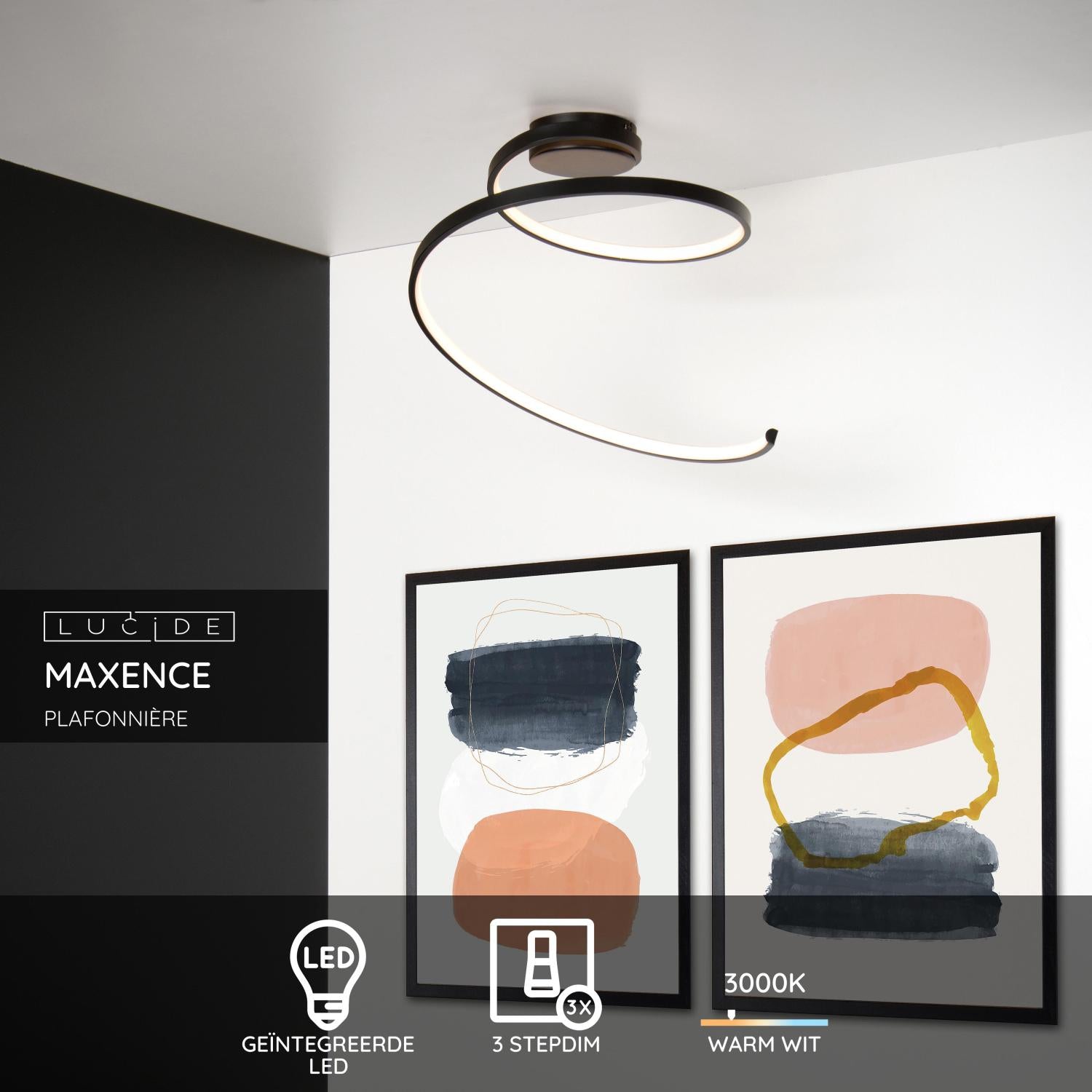 Lucide MAXENCE Plafonnière - Zwart