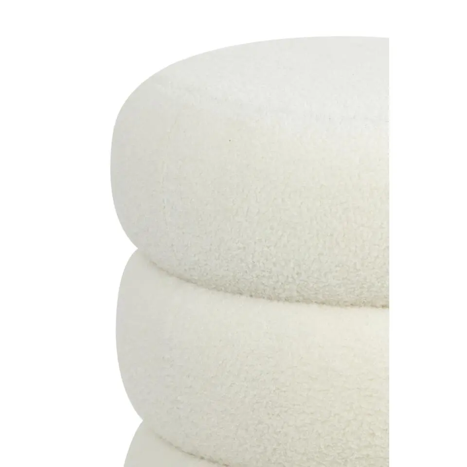 Poef Kimi - Wit/Goud - &Oslash;40cm