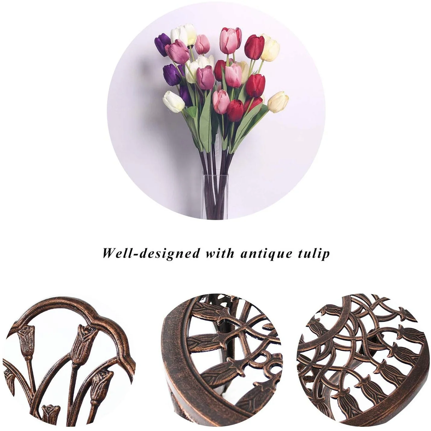 3-Piece Aluminum Outdoor Patio Tulip Sets With Table