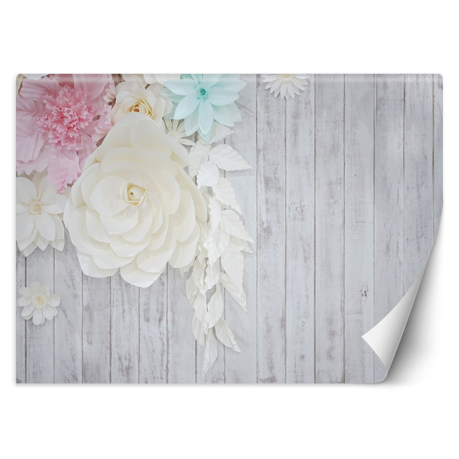 Feeby Fototapeta, Drewno i kwiaty 150x105