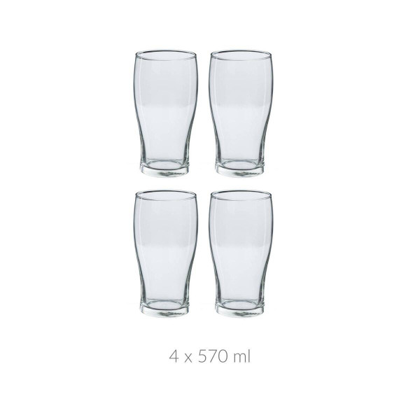 Szklanki do piwa, pinta, 4 szt. 570 ml