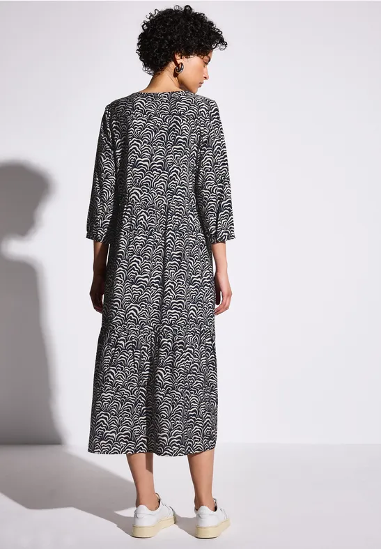 Tunika-Kleid mit Volants