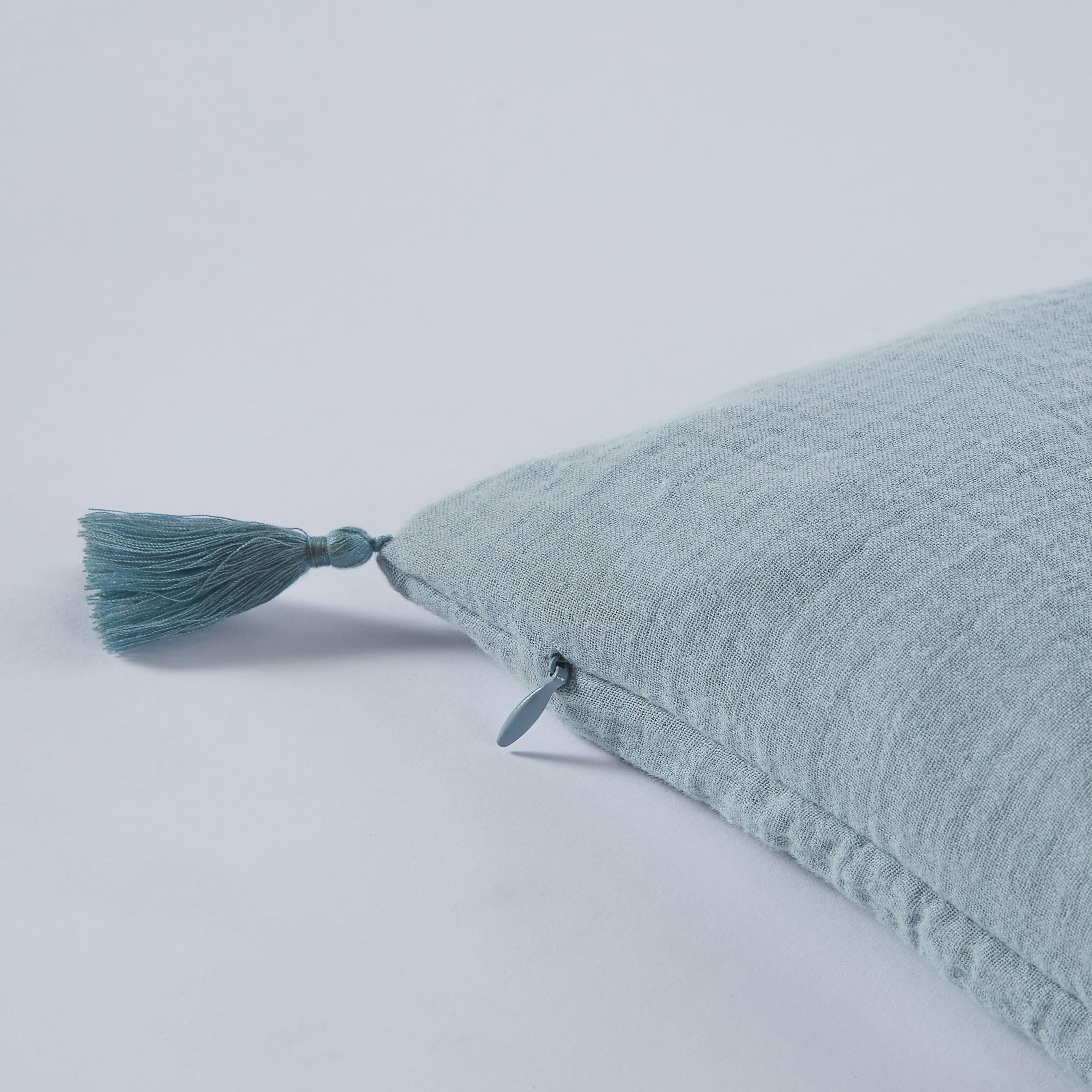 - Housse de matelas de sol en gaze de coton bio grise 90x190