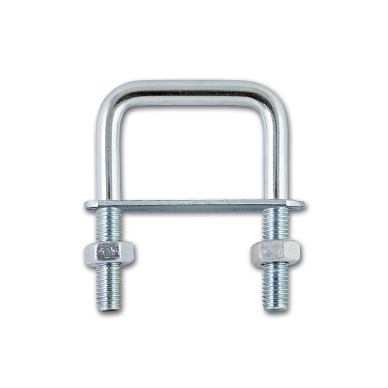Bride de fixation carrée pour tube avec platine 41 mm 2 pièces CHAPUIS