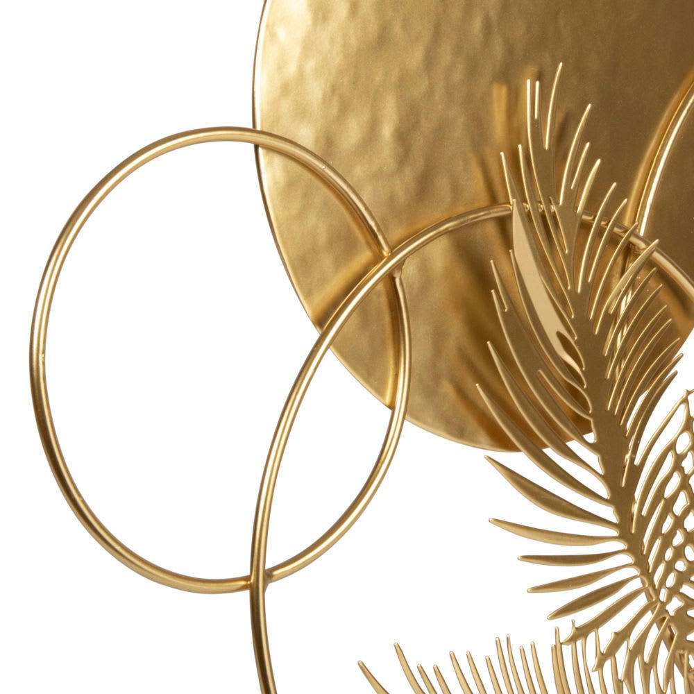 LIVIAZA - Déco murale en métal doré 65x38