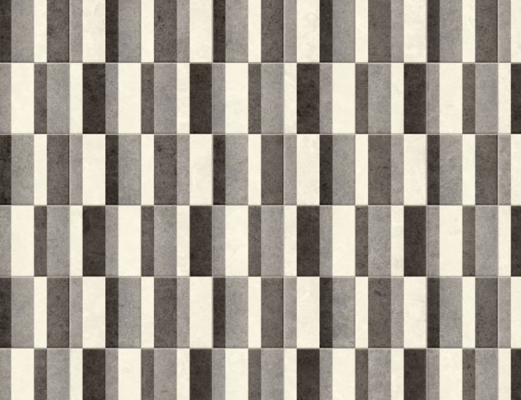 PVC Calypso Tile Weiß, Anthrazit