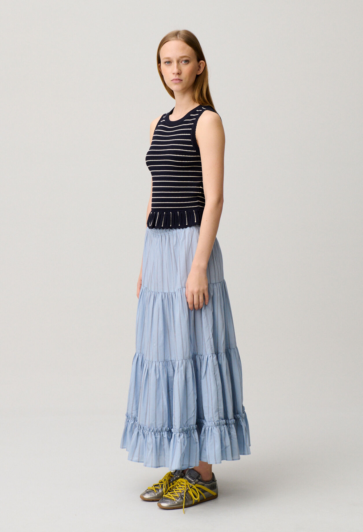 Top maille rayé