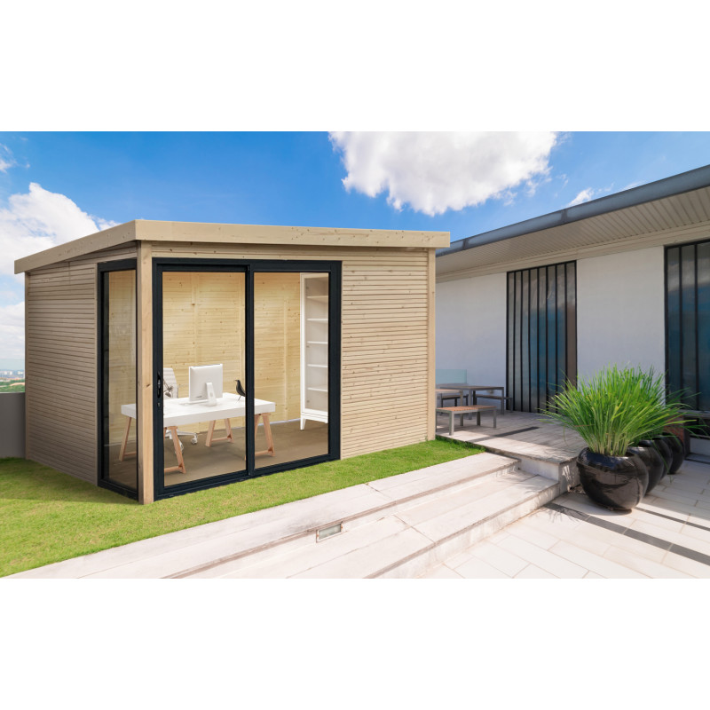 Abri de jardin en bois Seda 28 mm 3,04 x 3,04 m SOLID
