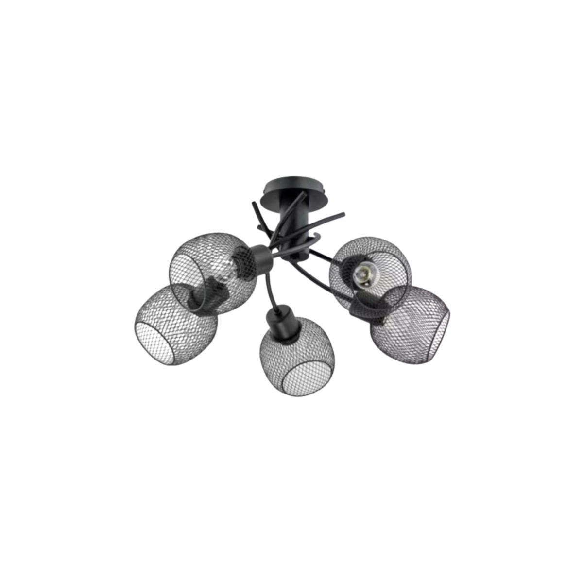 Lampa sufitowa czarno-złota WASTA 5xE27x60W wym: 27x51x51 cm Alfa