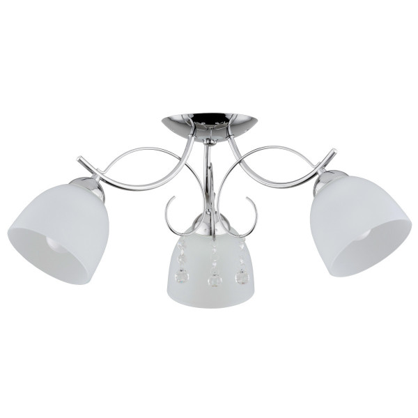 Lampa sufitowa chromowana biała OTELIA 3xE27x15W wym: 25x60x60 cm Alfa