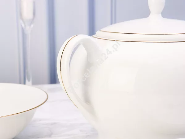 Serwis obiadowo - herbaciany na 12 osób (105 el.) Bogucice - Lolita Gold 1162
