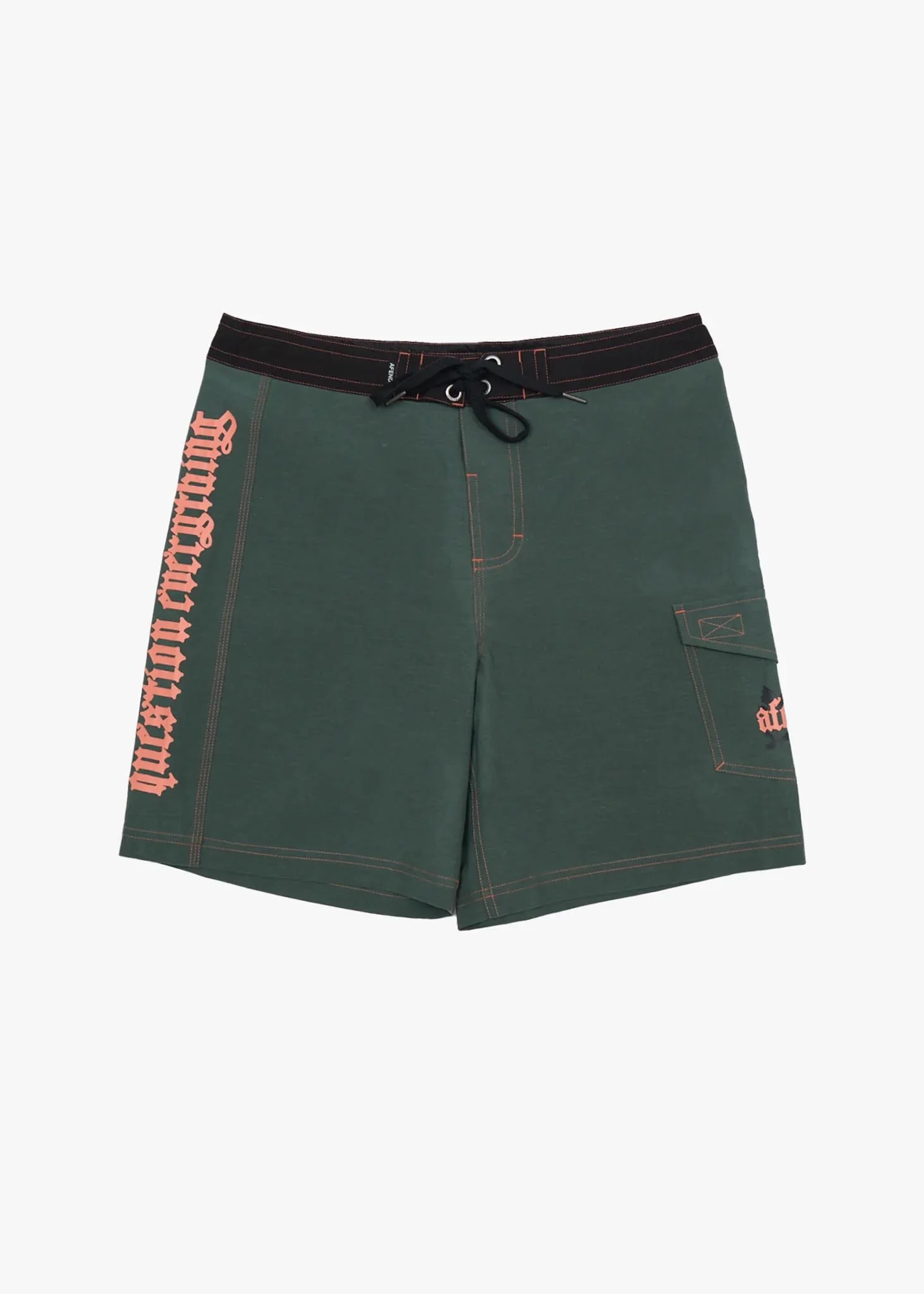 AFENDS Mens Petal - Surf Related V2 Boardshort 18 - Pine