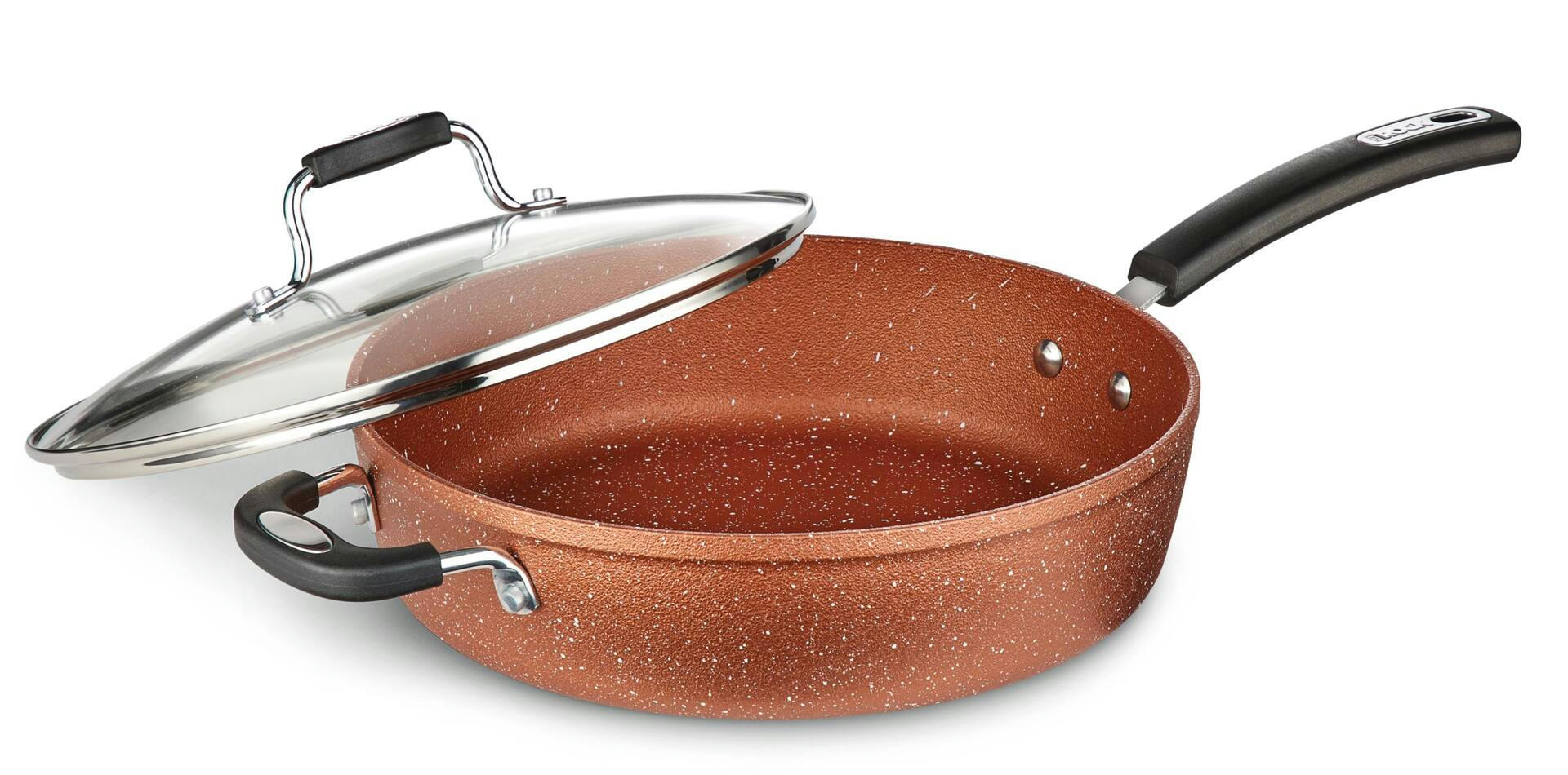 Heritage The Rock Copper Essentials Deep Frying Pan, Non-Stick, Oven Safe, 28cm