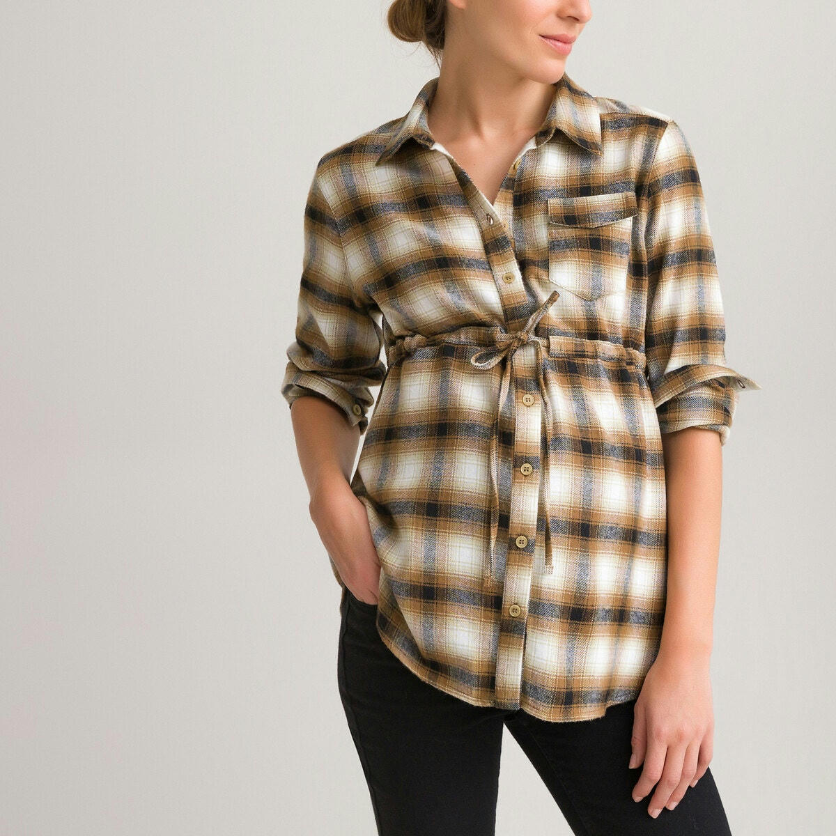 Chemise de grossesse, à carreaux