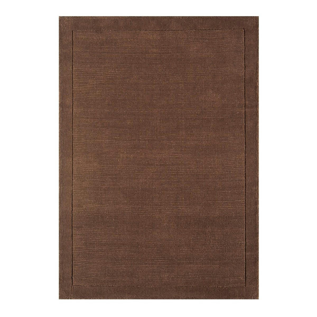 CANDY - Tapis tufté main en Laine Marron chocolat 120x170 cm