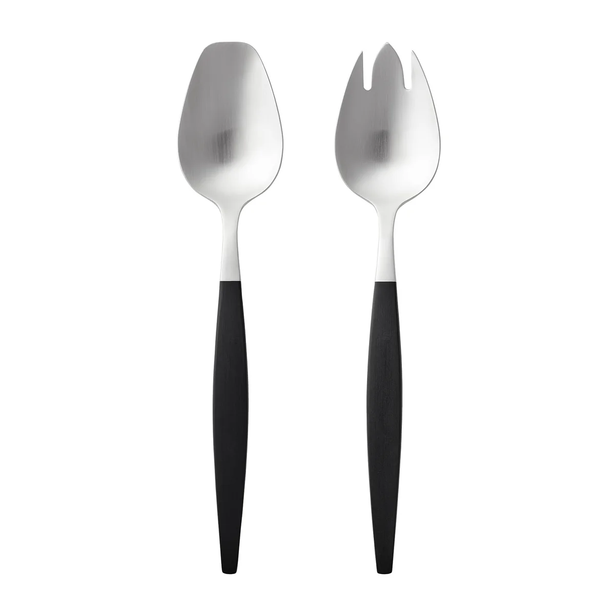 Gense - Focus de Luxe Salatbesteck, schwarz / matter Stahl