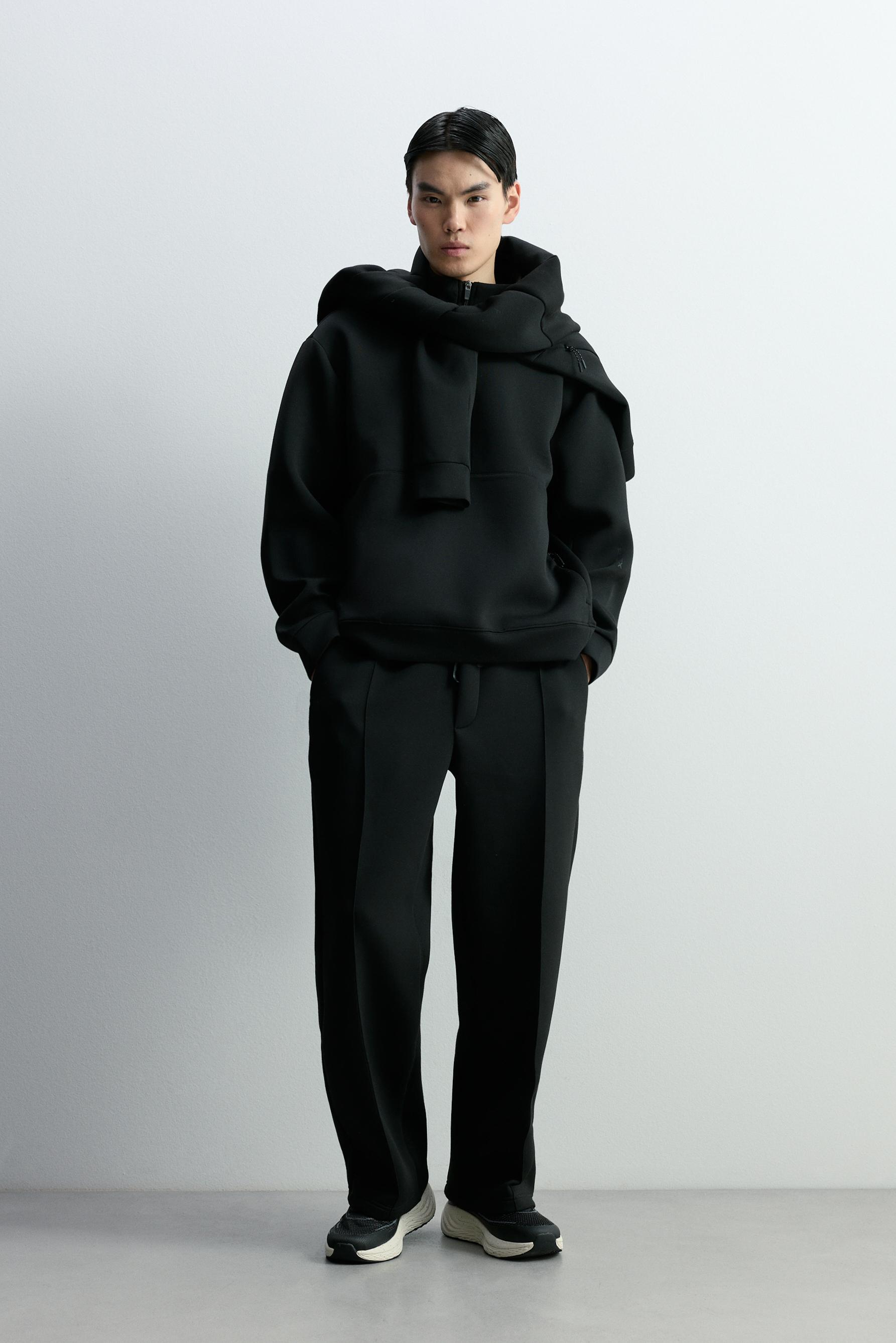 Sudadera media cremallera efecto neopreno X-365