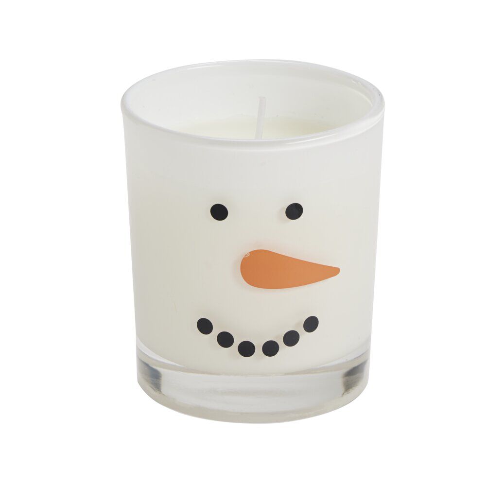 Bougie de No&euml;l en verre motif traditionnel senteur pain d'épices 35H (2 modèles)