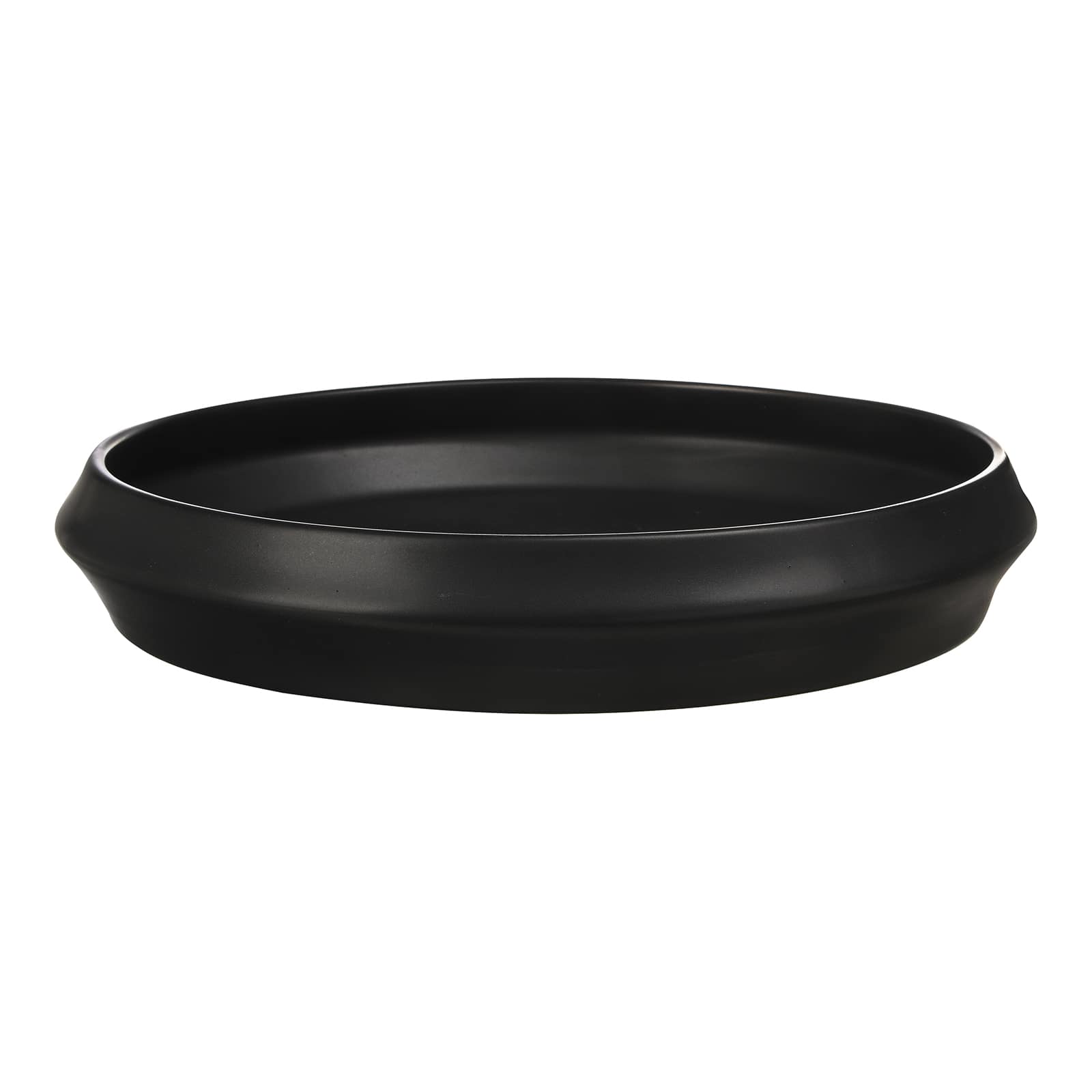 Deko-Tablett Schwarz, ⌀ 30 cm, H 50 mm