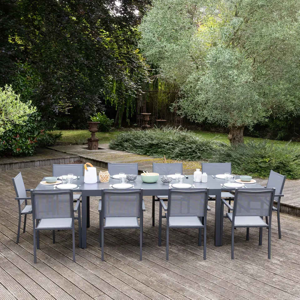 Happy Garden Tuinmeubilair VENEZIA - Grijs - Aluminium