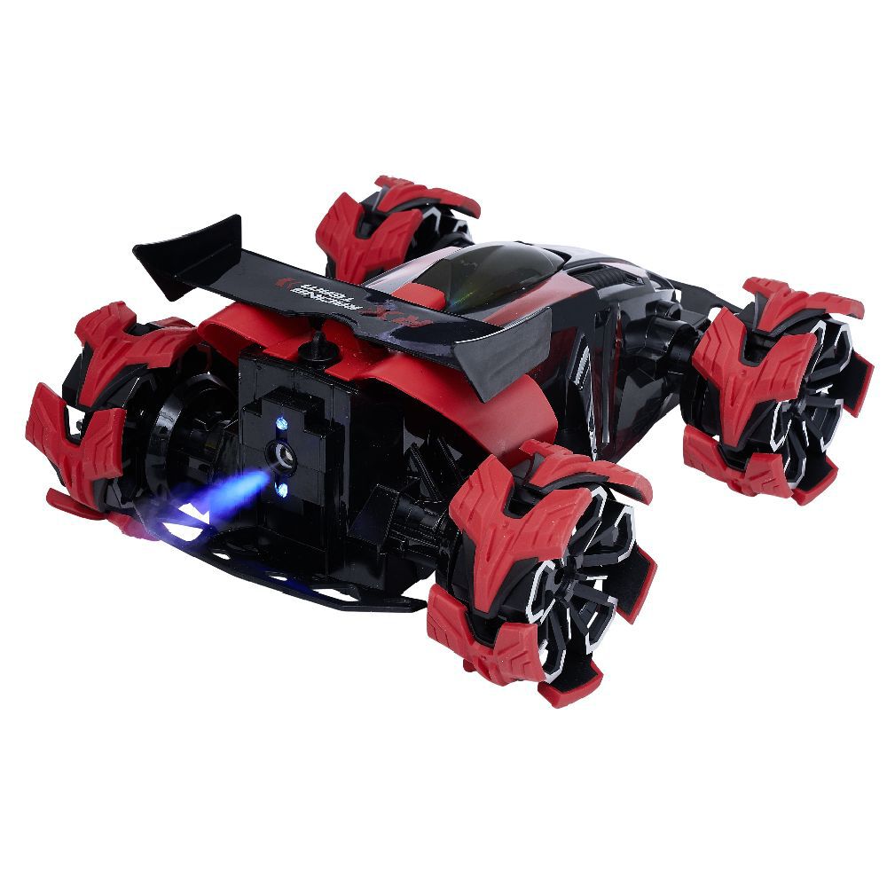 Voiture télécommandée sonore et lumineuse rouge