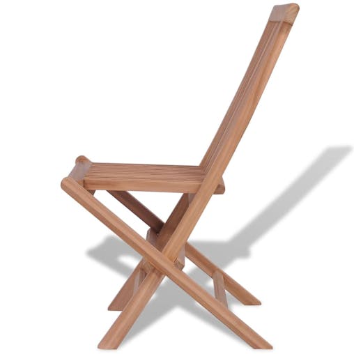 NNEVL Folding Garden Chairs 4 pcs Solid Teak Wood